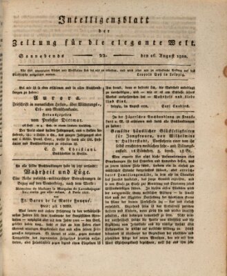 Zeitung für die elegante Welt Samstag 26. August 1820