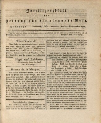 Zeitung für die elegante Welt Montag 18. September 1820