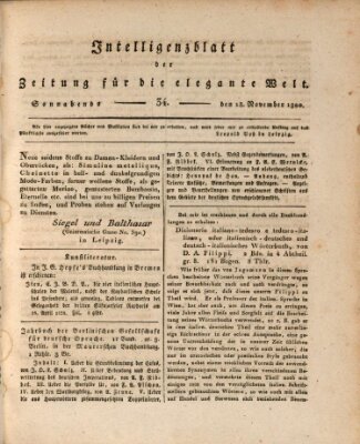 Zeitung für die elegante Welt Samstag 18. November 1820