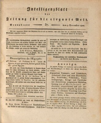 Zeitung für die elegante Welt Samstag 9. Dezember 1820