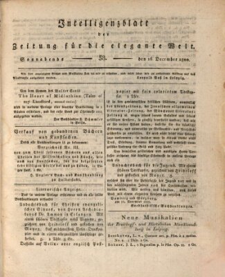 Zeitung für die elegante Welt Samstag 16. Dezember 1820