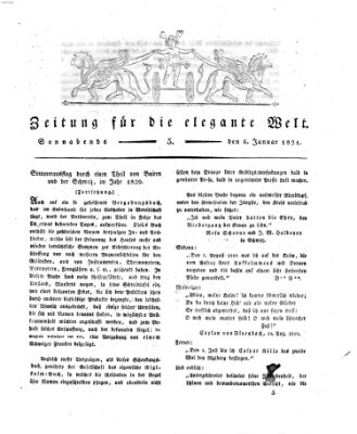 Zeitung für die elegante Welt Samstag 6. Januar 1821