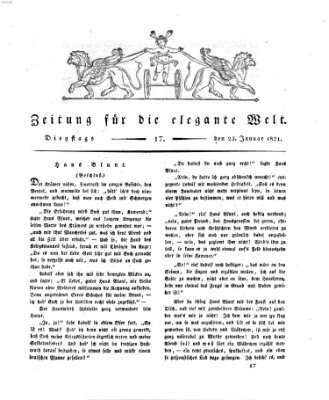 Zeitung für die elegante Welt Dienstag 23. Januar 1821