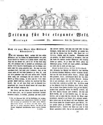 Zeitung für die elegante Welt Montag 29. Januar 1821