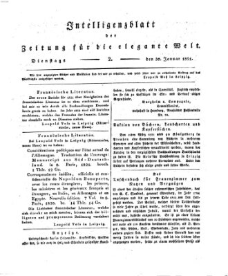 Zeitung für die elegante Welt Dienstag 30. Januar 1821