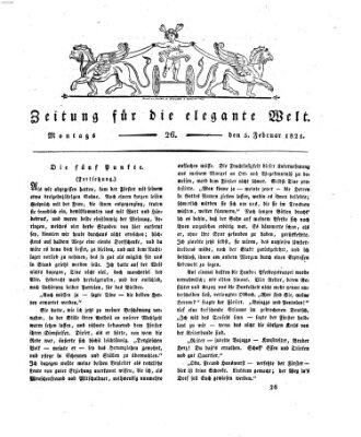 Zeitung für die elegante Welt Montag 5. Februar 1821