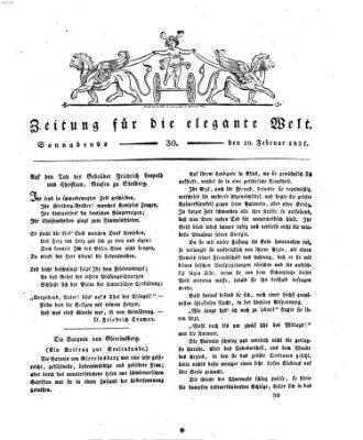 Zeitung für die elegante Welt Samstag 10. Februar 1821