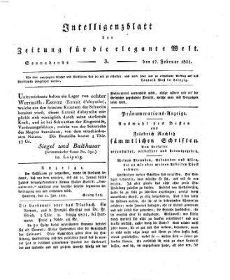 Zeitung für die elegante Welt Samstag 17. Februar 1821