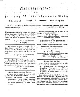 Zeitung für die elegante Welt Dienstag 6. März 1821