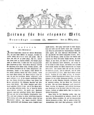 Zeitung für die elegante Welt Donnerstag 15. März 1821