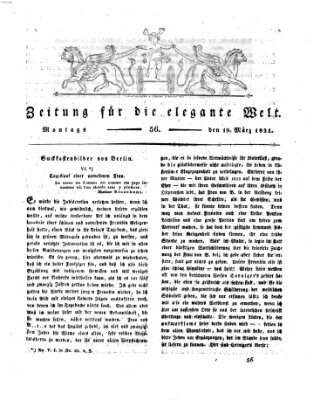 Zeitung für die elegante Welt Montag 19. März 1821