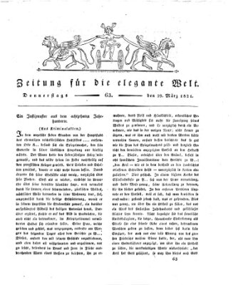 Zeitung für die elegante Welt Donnerstag 29. März 1821