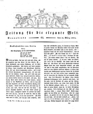 Zeitung für die elegante Welt Samstag 31. März 1821