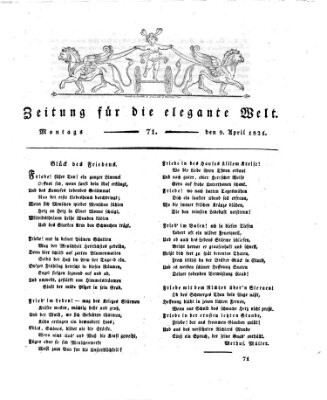 Zeitung für die elegante Welt Montag 9. April 1821