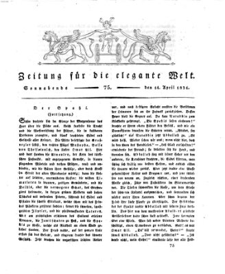 Zeitung für die elegante Welt Samstag 14. April 1821