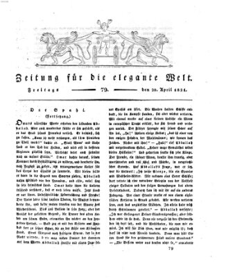 Zeitung für die elegante Welt Freitag 20. April 1821