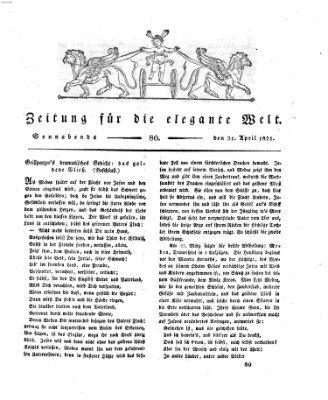 Zeitung für die elegante Welt Samstag 21. April 1821