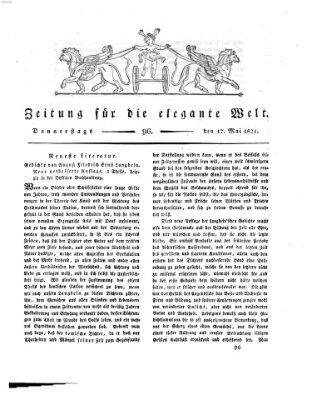 Zeitung für die elegante Welt Donnerstag 17. Mai 1821