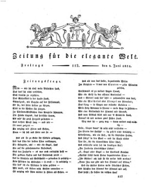 Zeitung für die elegante Welt Freitag 8. Juni 1821