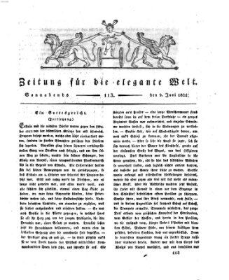 Zeitung für die elegante Welt Samstag 9. Juni 1821