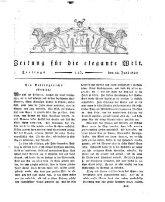 Zeitung für die elegante Welt Freitag 15. Juni 1821