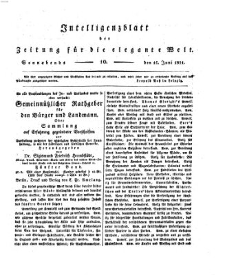 Zeitung für die elegante Welt Samstag 16. Juni 1821