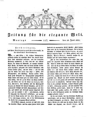 Zeitung für die elegante Welt Montag 18. Juni 1821