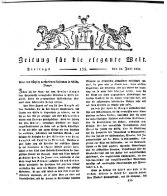 Zeitung für die elegante Welt Freitag 29. Juni 1821