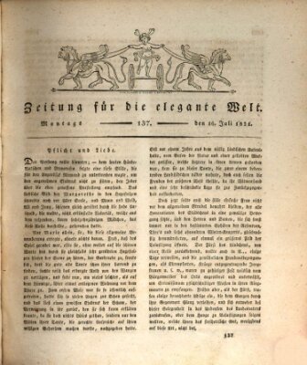 Zeitung für die elegante Welt Montag 16. Juli 1821