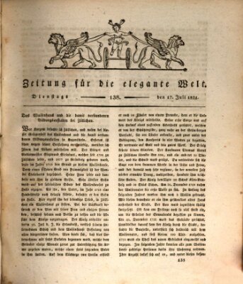 Zeitung für die elegante Welt Dienstag 17. Juli 1821