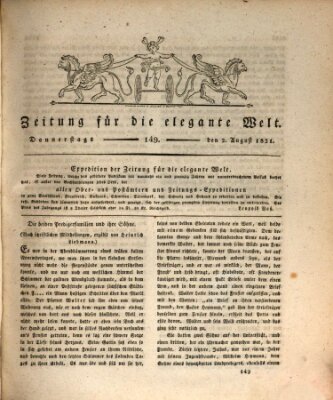 Zeitung für die elegante Welt Donnerstag 2. August 1821