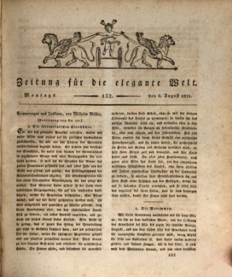 Zeitung für die elegante Welt Montag 6. August 1821