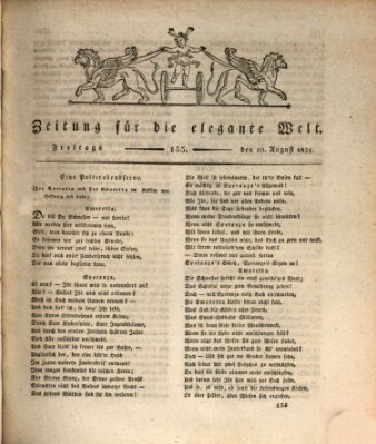 Zeitung für die elegante Welt Freitag 10. August 1821