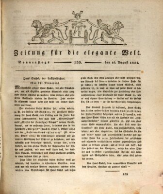 Zeitung für die elegante Welt Donnerstag 16. August 1821