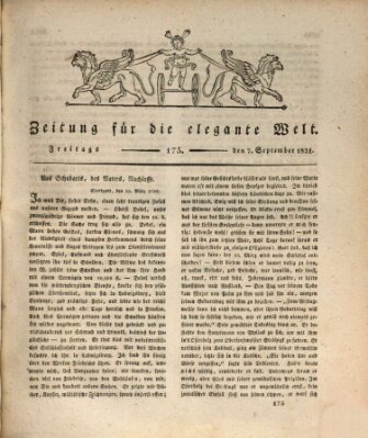 Zeitung für die elegante Welt Freitag 7. September 1821