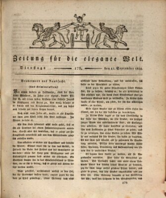 Zeitung für die elegante Welt Dienstag 11. September 1821