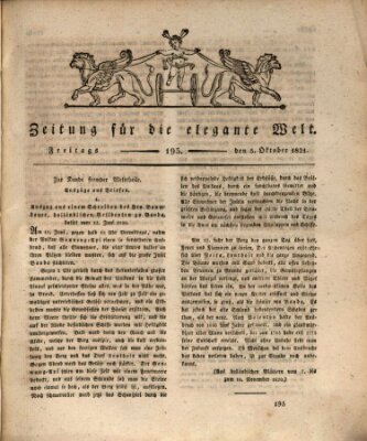 Zeitung für die elegante Welt Freitag 5. Oktober 1821