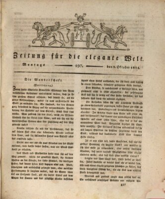 Zeitung für die elegante Welt Montag 8. Oktober 1821