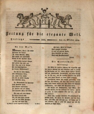 Zeitung für die elegante Welt Freitag 12. Oktober 1821