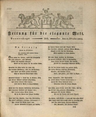 Zeitung für die elegante Welt Donnerstag 18. Oktober 1821