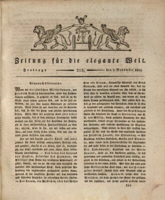 Zeitung für die elegante Welt Freitag 2. November 1821