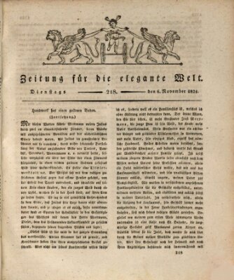 Zeitung für die elegante Welt Dienstag 6. November 1821