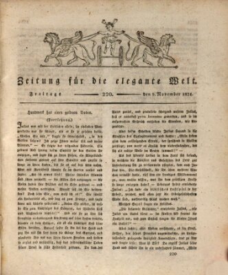 Zeitung für die elegante Welt Freitag 9. November 1821