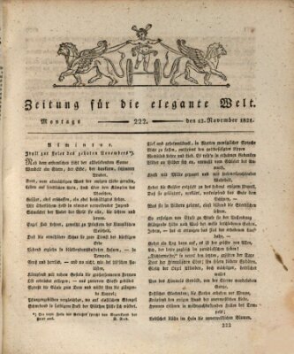 Zeitung für die elegante Welt Montag 12. November 1821