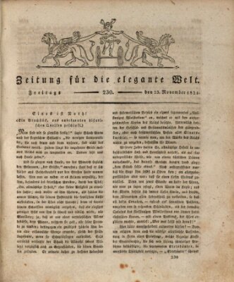 Zeitung für die elegante Welt Freitag 23. November 1821