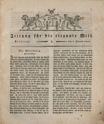 Zeitung für die elegante Welt Freitag 4. Januar 1822