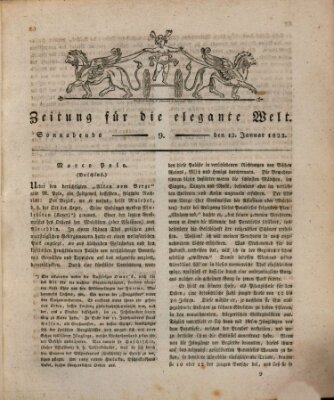 Zeitung für die elegante Welt Samstag 12. Januar 1822