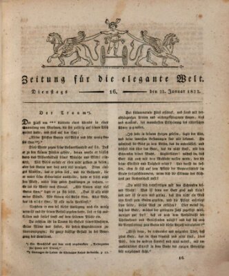 Zeitung für die elegante Welt Dienstag 22. Januar 1822