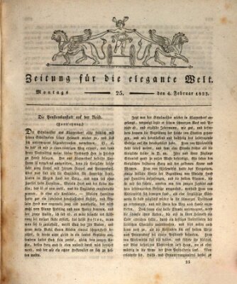 Zeitung für die elegante Welt Montag 4. Februar 1822