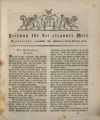 Zeitung für die elegante Welt Samstag 9. Februar 1822